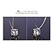 JIAEN S925 Sterling Sliver Plated Base Necklace Love Cube Zircon Pendant Necklace Short Paragraph Clavicle Chain,Necklace Charm,Necklace with CZ Pendant for Women
