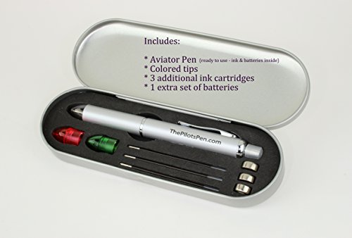 Britta Products LED Pen, The Pilot's Pen, Aviator Model - LED Powered Ink Penlight with Night Vision Lenses - Thumbnail 2