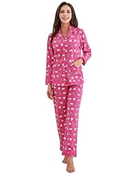 Richie House RHW2774 - Pijama de franela estampada para mujer (talla S-XL)