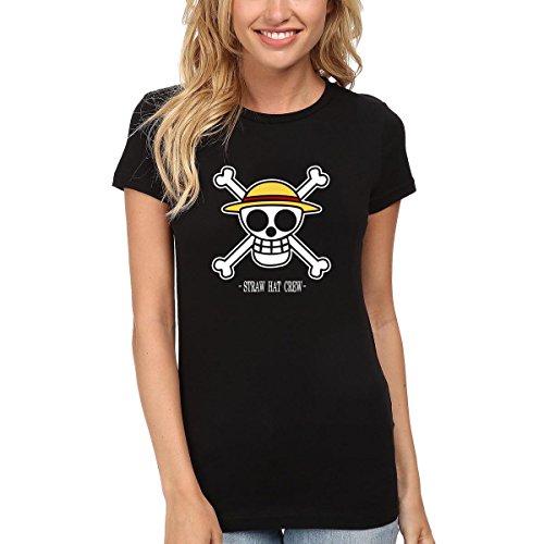 Jolly Roger Straw Hat Crew T-Shirt Tee 