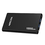 Tecson 10000mAh Portable Charger Power Bank, (Total 5V/3.5A)Dual Smart USB Output Ports External Batter y Pack for iPhone, Samsung and Other Mobile Phones and Tablets Devices.(Black)