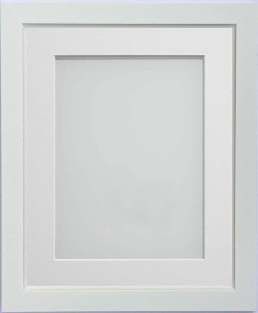 Frame Company Ainsworth Range White 12x12 inch Picture Photo Frame with White Mount for Image 8x8 inch * Choice of Sizes* Fitted with Real Glass — image 1