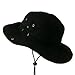 Extra Big Size Brushed Twill Aussie Hats - Black 2XL