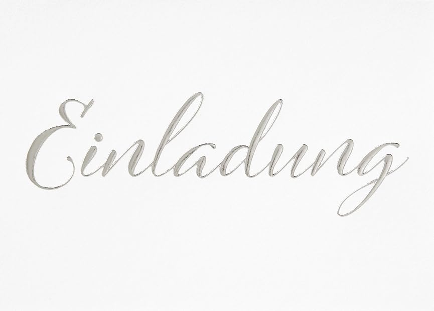 Perleberg Pack of 5 General Invitation Cards Lettering Natural – Invitation for Celebration Birthday Wedding Christmas – Invitation Cards in 10.5 x 14.5 cm with Envelope – Children and Adults