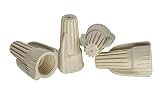 500 PCS Tan Winged Wire Connectors, Easy Twist-On Ribbed Cap - UL Listed and CSA Certified
