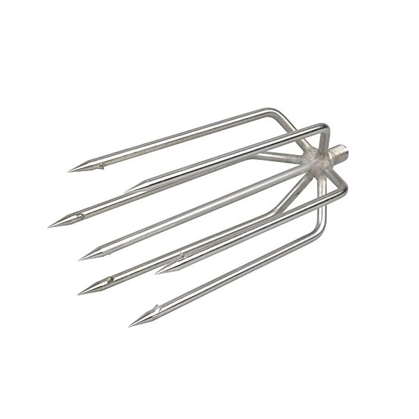 Cyfie-Barbed-Steel-7-Prong-Tine-Harpoon-Fishing-Spear-Gig-Gaff-Fork-Hook-with-8mm-Screw-for-Frog