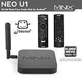 MINIX NEO U1 Android TV Box / Streaming Media Player / Mini PC + MeLE F10 Deluxe Rechargable Air fly mouse Combo (NEO U1+F10 Deluxe)
