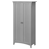 Bush Furniture Salinas Kitchen Pantry Cabinet with Doors in Cape Cod Gray