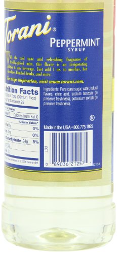 TORANI SYRUP, PEPPERMINT, 25.4-OUNCE BOTTLES (PACK OF 3)