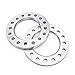 RockTrix 2pcs 1/2 inch 8x170 and 8x6.5 Flat Wheel Spacers - Compatible with Chevy Ford GMC Hummer Dodge (See Description for Year Model) - 8x165.1 and 8x170 Silver Aluminum