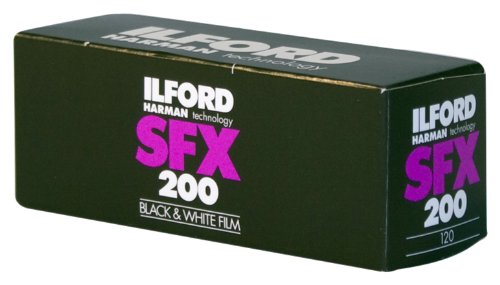 Ilford SFX 200 (Infrared) Medium Speed Black and White Camera Film with Extended Red Sensitivity for Creative Photography, ISO 200, 120 Size