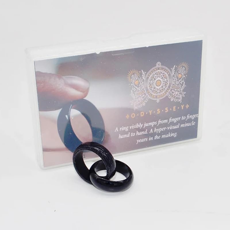 Rebetomo Odyssey Ring Magic Tricks Magicians Ring Transfer Jumps From Finger to Finger Magic Close Up Street Illusions Gimmick Mentalism Props (19mm)