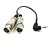 Poyiccot 3.5mm to 2 XLR Female Y Splitter Cable, Right Angle 3.5mm (Mini) 1/8