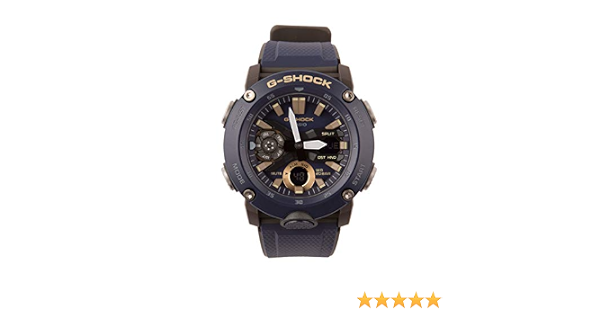 Casio G-Shock GA2000-2A Carbon Core Guard Navy Gold Resin Watch :  Amazon.com.au: Clothing, Shoes \u0026 Accessories