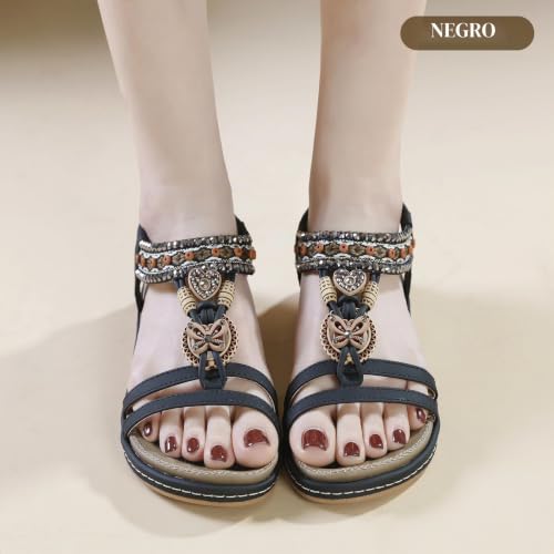 ZDQ Sandals Women Summer Flat Comfortable Bohemian Casual Sandal