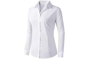 Beninos Womens Dress Shirts Long Sleeve Button Down Shirt Work Wear