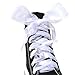 Shoe Laces, Soft Casual Women Girl Child Flat Satin Ribbon Shoelaces 4cm Wide Sneaker Shoestrings for Canvas Sneaker Athletic, White