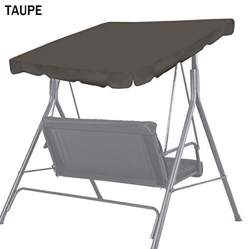 Strong CamelStrong Camel New Patio Outdoor Swing Canopy Replacement Porch Top Cover for Seat Furniture (65"x45", Taupe)