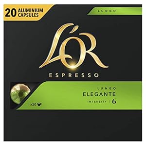 L’OR Espresso Koffiecups Lungo Elegante (200 Lungo Koffie Capsules, Geschikt voor Nespresso Koffiemachines, Intensiteit…