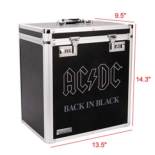 Vaultz Vinyl Record Storage Box Locking 50 Album Holder & Organizer