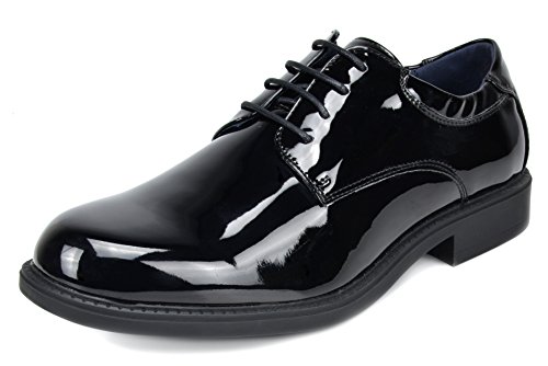 Bruno marc men s downing-02 black pat leather lined dre…