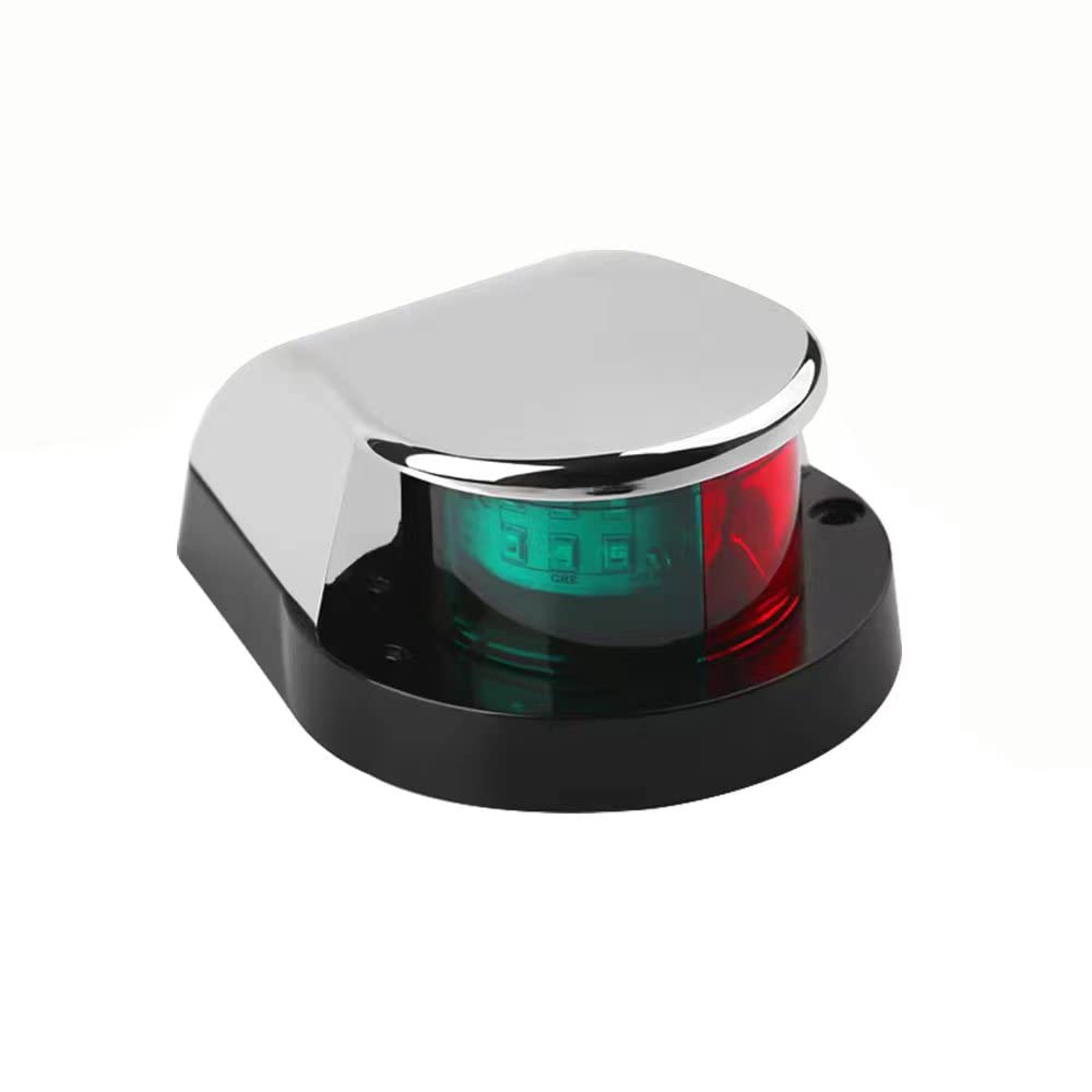 Photo 1 of Osinmax Boat Navigation Light, LED Bow Light for Boat,Marine LED Navigation Lights. Perfect Boat Front Light to Small Boat and Pontoon (Shell Shape Silver Zinc Cover)