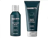 Set of 2: HARRY'S Men's Shave Cream 3.4oz - and Post Shave Balm - 3.4oz