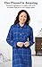 PajamaGram Night Gown For Ladies - Plaid Nightgown, Indigo, XL