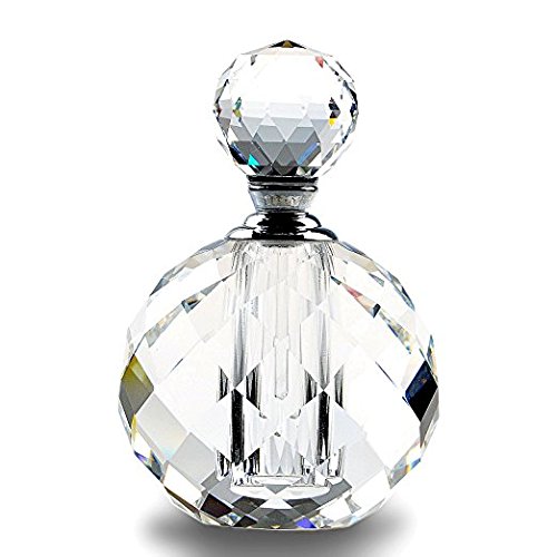 H&D Crystal Art Deco Vintage Style Perfume Bottles Empty Glass Refillable 10ml