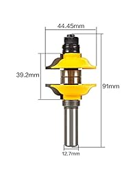 DBoyun - Juego de 3 piezas de barras de tenón para puerta y estantería, cortador de fresado de madera y cuchillos con vástago de 0.5 in