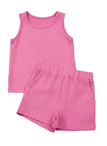 Girls Summer Tank Tops and Shorts Set