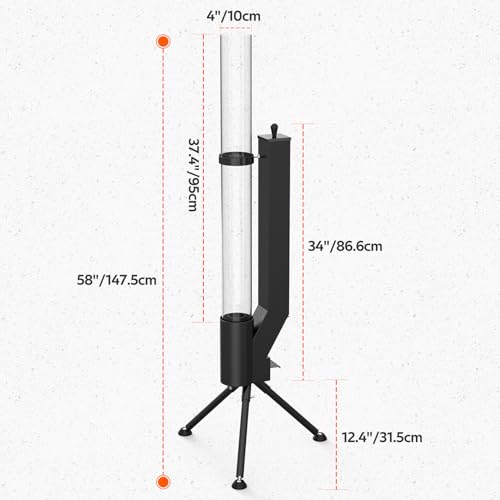 onlyfire Pellet Torch - Garden Fireplace - Outdoor Fireplace for Patio - Outdoor Fire Pit Heater - Outdoor Garden Fire Pit - Pellet Stove