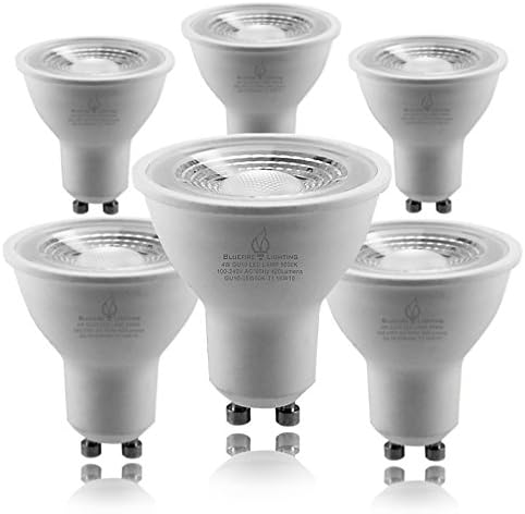 BLUEFIRE 5W GU10 LED Bulbs, Natural Daylight LED/ 5000K, 420 Lumens, 36° Beam Angle, Non-Dimmable, 40W Replacement- 6 PCS Value Pack