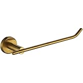 JQK Hand Towel Bar, Brushed Gold Stainless Steel Towel Ring Holder for Bathroom, 9 Inch Wall Mount, TR100-BG