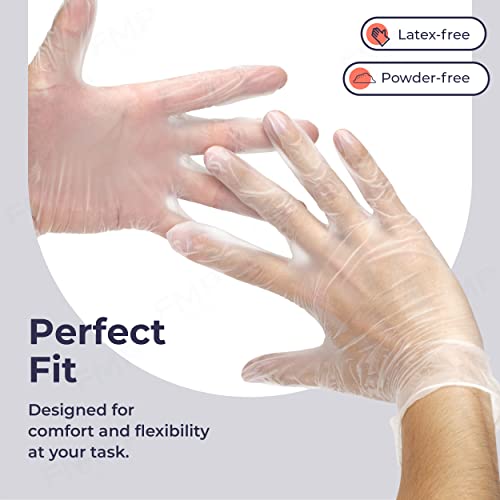 Fit Meal Prep 100 Pack Gloves Disposable Latex Free Large Disposable