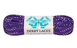 Purple 108 Inch Waxed Skate Lace - Derby Laces for Roller Derby, Hockey and Ice Skates, and Boots
