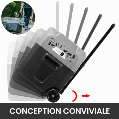 Glacière Congélateur Voiture 30 L Portable Mini Réfrigérateur Silencieux avec Panneau Numérique -20 à 20℃ pour Maison, Voiture et Camping