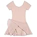 Arshiner Girls Ballet Leotard with Chiffon Tutu Skirt Dance Wear Short Sleeve Toddler Ballerina Outfit Dress