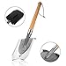 FiveJoy Portable Trench Shovel for Gardening, Camping, Metal Detect, Off-Road, Emergency (J2) - Hard Wood Handle, High Carbon Steel Blade - Excel in Digging, Chopping, Prying - Great to Keep in Trunk