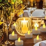 Anziner 12 Pack Flameless LED Tea Lights 200h Battery Operated Warm Flicker view 2