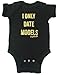 Funny Baby Clothes Fayebeline Boutique Quality Unisex Baby Gift "I Only Date Models" Black 0-6M to 3T