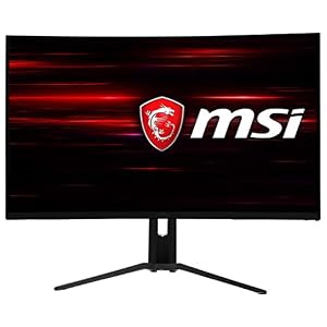 MSI 32″ Full HD RGB LED Non-Glare Super Narrow Bezel 1ms 2560 x 1440 144Hz Refresh Rate Free Sync Height Adjustable Curved Gaming Monitor (Optix MAG321CQR),Black