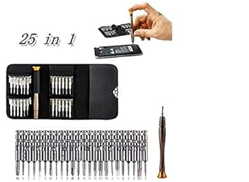 JK FOUNDATION 25 in 1 Precision Screwdriver Set/Multi Pocket Repair Tool Kit for Electronic Devices, PC, Glasses, Mobile Phone, Laptop, Watch, Camera
