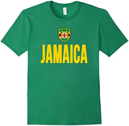 Men's JAMAICA T-shirt Jamaican Flag Tee Souvenir Travel Vacation Large Kelly Green