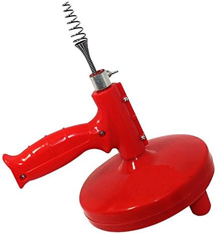 Pacii Pipe Cleaners Spin Thru Drain Auger Conduit Toilet Sewer Cleaner Closet Drum Auger Tool/Drain Snake Cleaner Clog Sink Cleaning Plumbing Plumber Pro Opener With 1/4-Inch by 16-Feet Cable