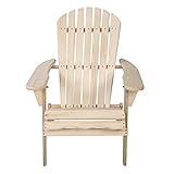 UHOM Outdoor Adirondack Wood Chair Foldable Patio Lawn Garden Furniture W/Plans