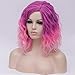 Beauwig Short Bob Natural Pastel Wavy Wig Women's 14