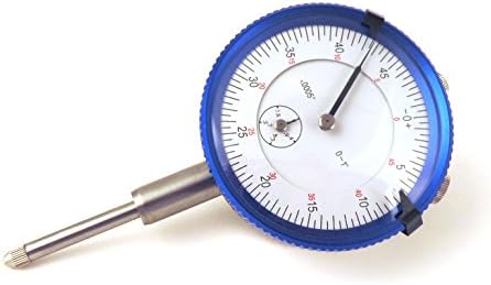 Dial Indicator, SAE, 0.0005 Resolution (half a thousandth), 1" Travel, Accuracy 0.001" per 1", Machined Anodized Aluminum Body, Vertical Lug Back, Dial Test Indicator DI-1”