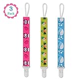 Pacifier Clip 3 Pack Baby Pacifier Holder Modern Design Teething Holder for Baby