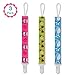 Pacifier Clip 3 Pack Baby Pacifier Holder Modern Design Teething Holder for Baby